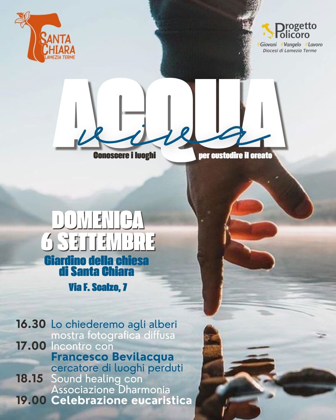 images "Acqua Viva. Conoscere i luoghi, per custodire il Creato": riflessione, arte e spiritualità nella Rettoria Santa Chiara a Lamezia