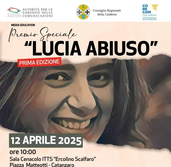 Il mondo della scuola protagonista a Catanzaro con il Premio speciale “Lucia Abiuso” ideato dal Corecom images Il mondo della scuola protagonista a Catanzaro con il Premio speciale “Lucia Abiuso” ideato dal Corecom