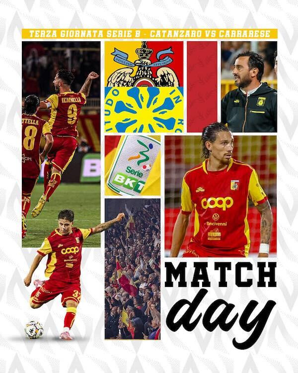 images Serie BKT, Catanzaro e Carrarese in campo alle 17.15: le probabili formazioni