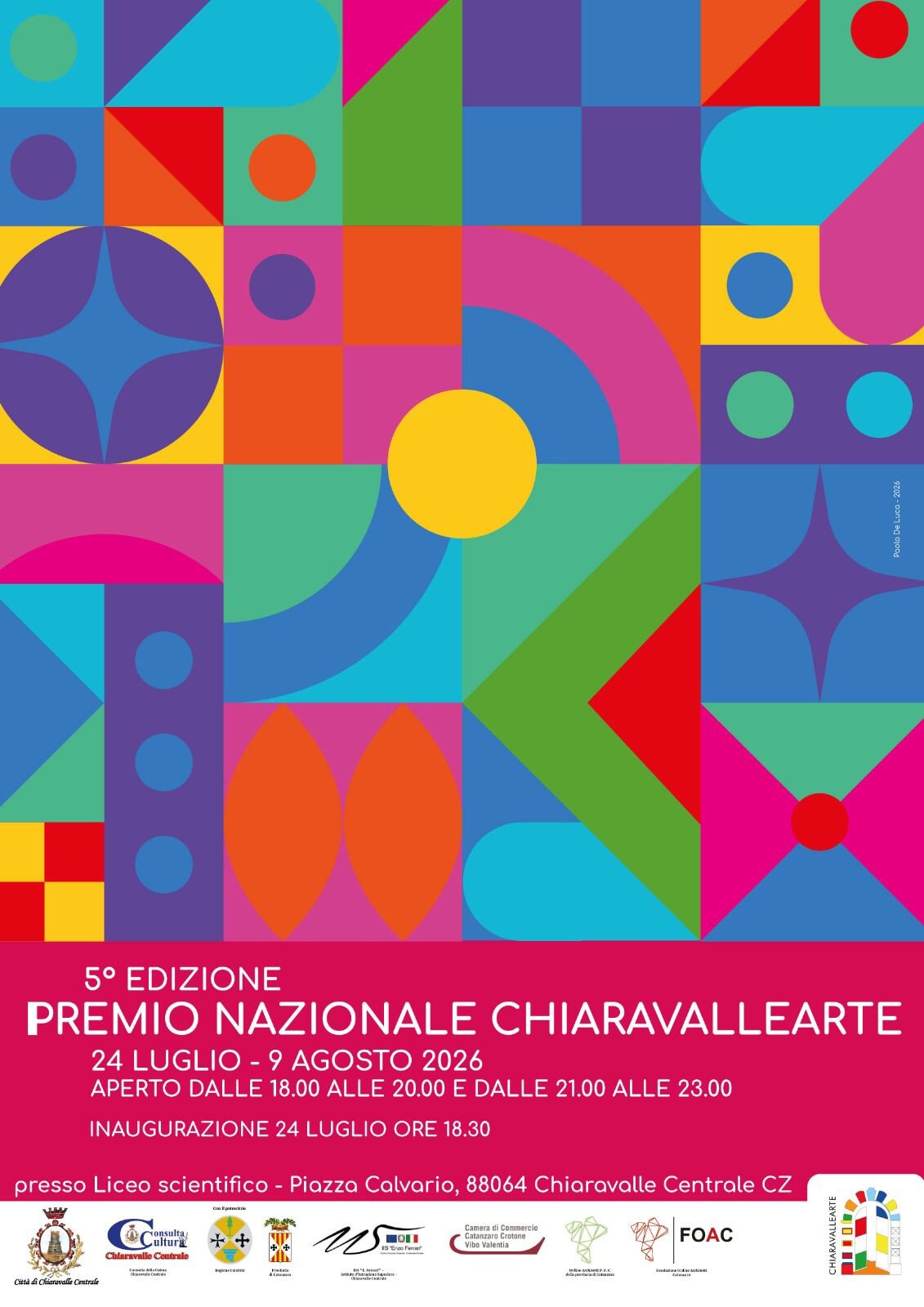 ChiaravalleArte celebra la sua quinta edizione: l’arte contemporanea torna protagonista a Chiaravalle Centrale images ChiaravalleArte celebra la sua quinta edizione: l’arte contemporanea torna protagonista a Chiaravalle Centrale