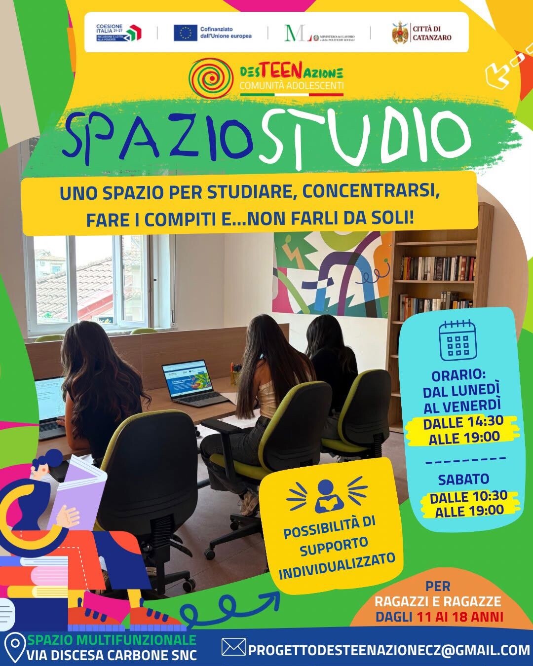 images DesTEENazione, a Catanzaro uno spazio gratuito e inclusivo dedicato allo studio e alla crescita dei ragazzi