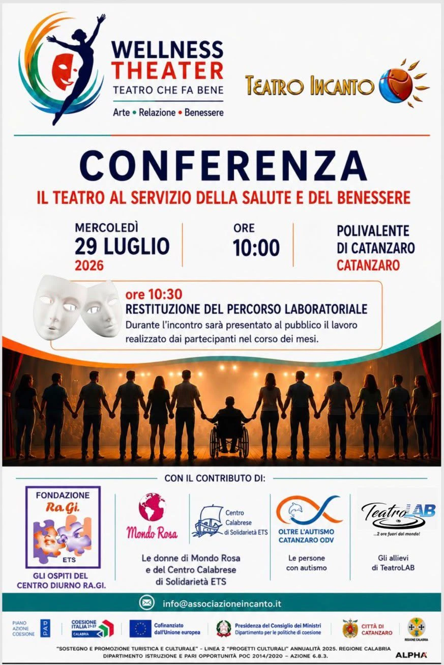 Wellness Theater: a Catanzaro il teatro diventa strumento di salute, inclusione e benessere
