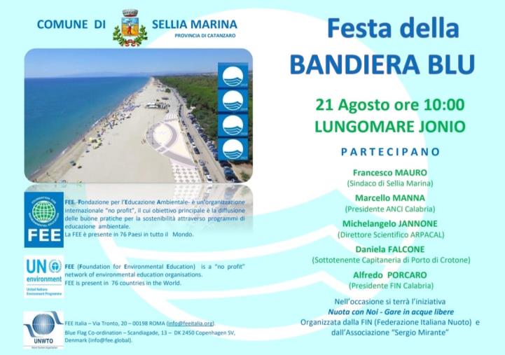 Sabato a Sellia Marina va in scena la "Festa della bandiera Blu" images Sabato a Sellia Marina va in scena la "Festa della bandiera Blu"