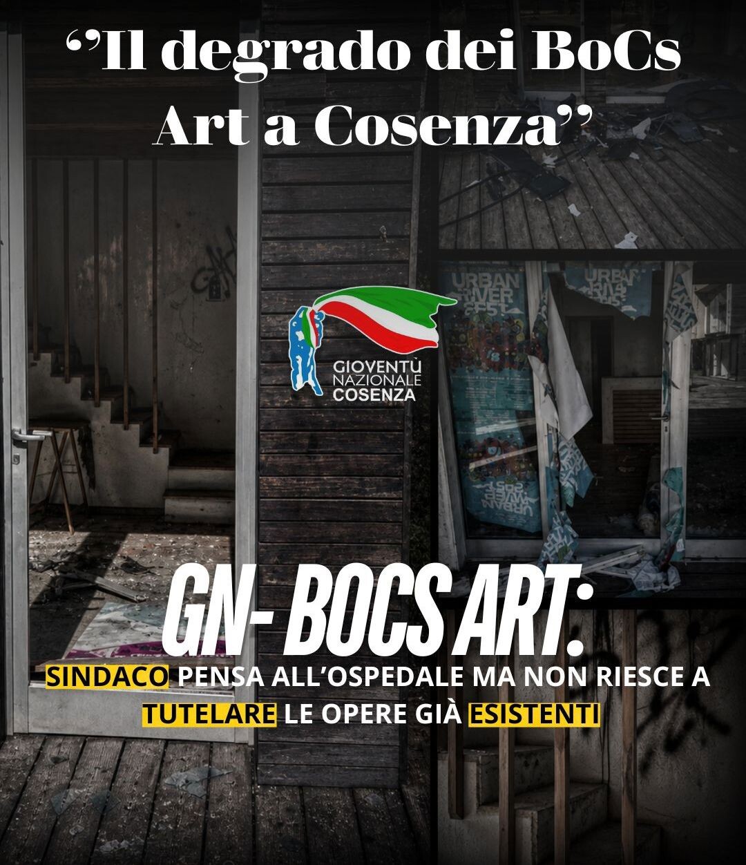 images Cosenza, accuse di degrado nelle periferie: la denuncia di Gioventù Nazionale