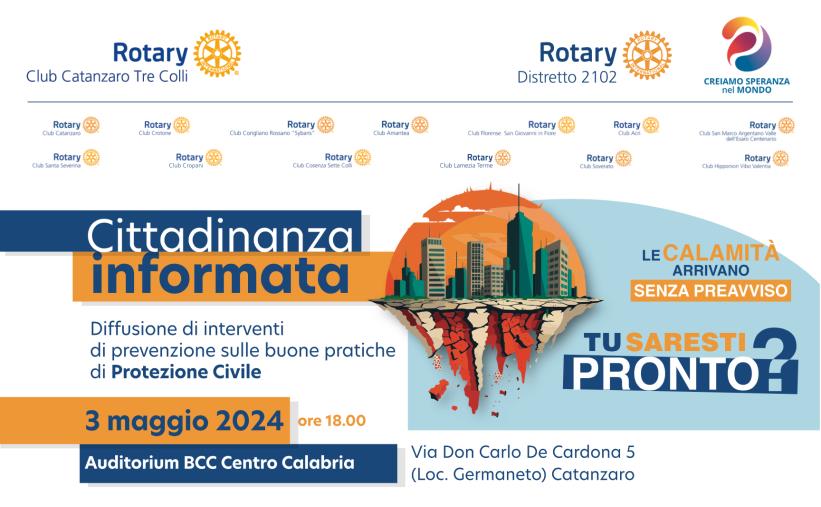 Rotary Club Catanzaro Tre Colli lancia il progetto Agorà: "Noi Siamo Pronti e Tu?" images Rotary Club Catanzaro Tre Colli lancia il progetto Agorà: "Noi Siamo Pronti e Tu?"