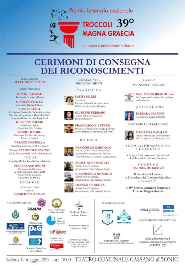 images A Cassano il Premio "Troccoli Magna Graecia"
