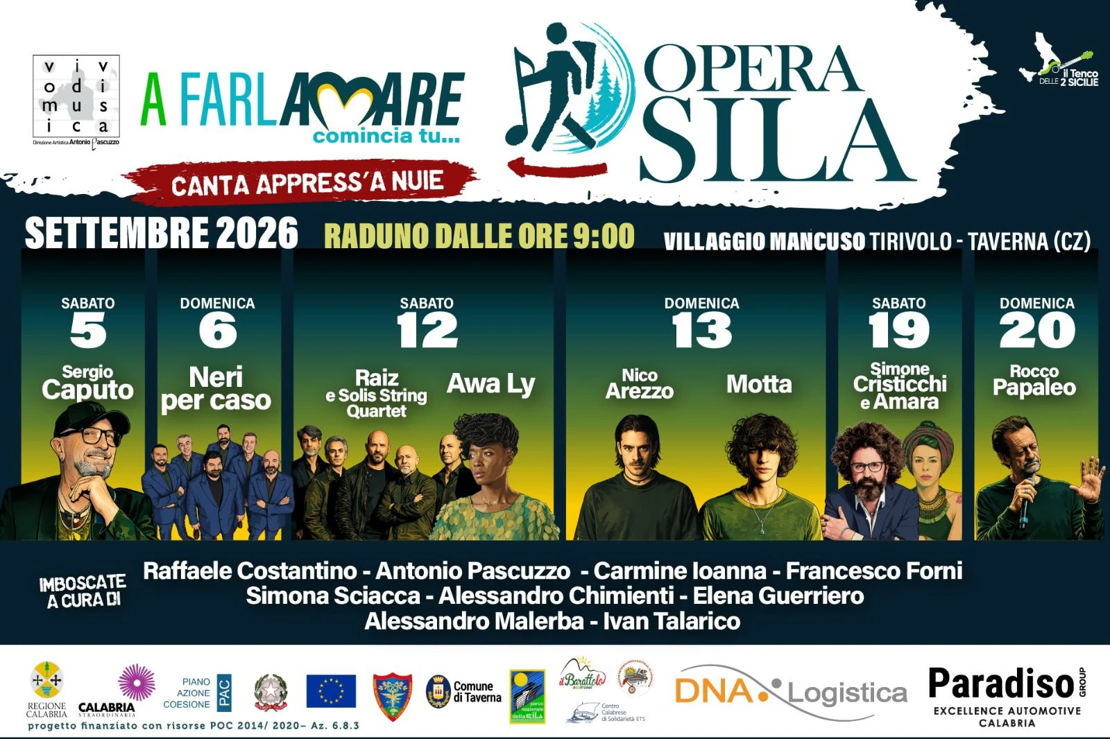 Opera Sila: non solo musica "open air" nei luoghi dalla bellezza incontaminata con artisti come Cristicchi,  Caputo e Papaleo 