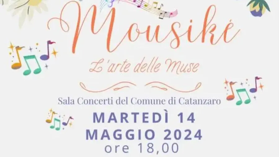 images Catanzaro, tutto pronto per “Mousiké. L’arte delle Muse”: in scena martedì nella Sala Concerti del Comune 
