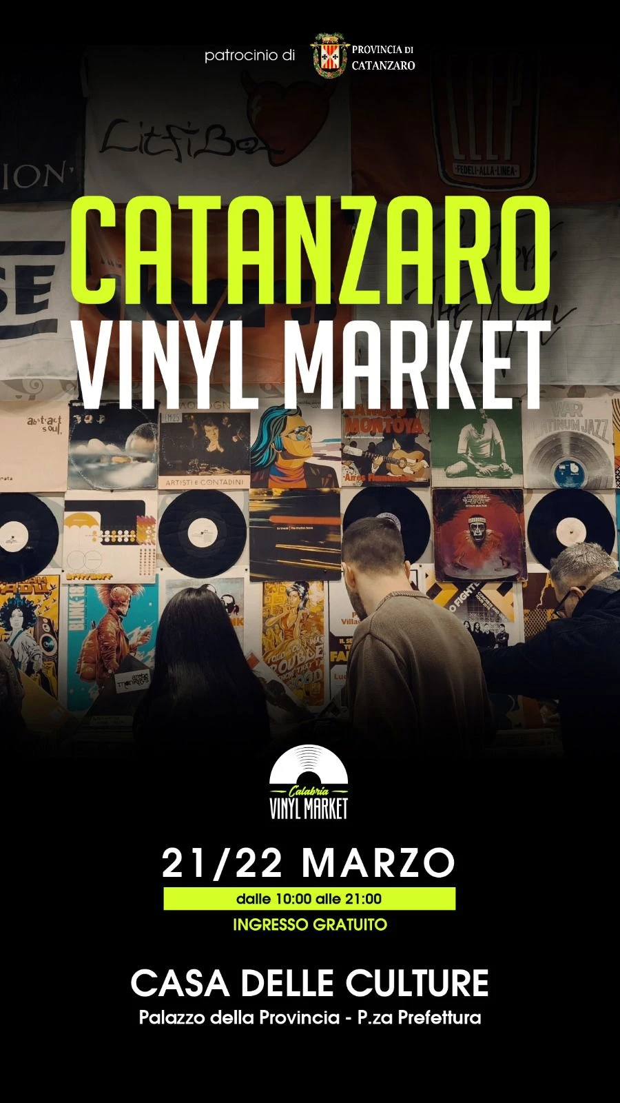 VII Edizione Catanzaro Vinyl Market, sabato 21 e domenica 22 marzo alla Casa delle Culture
