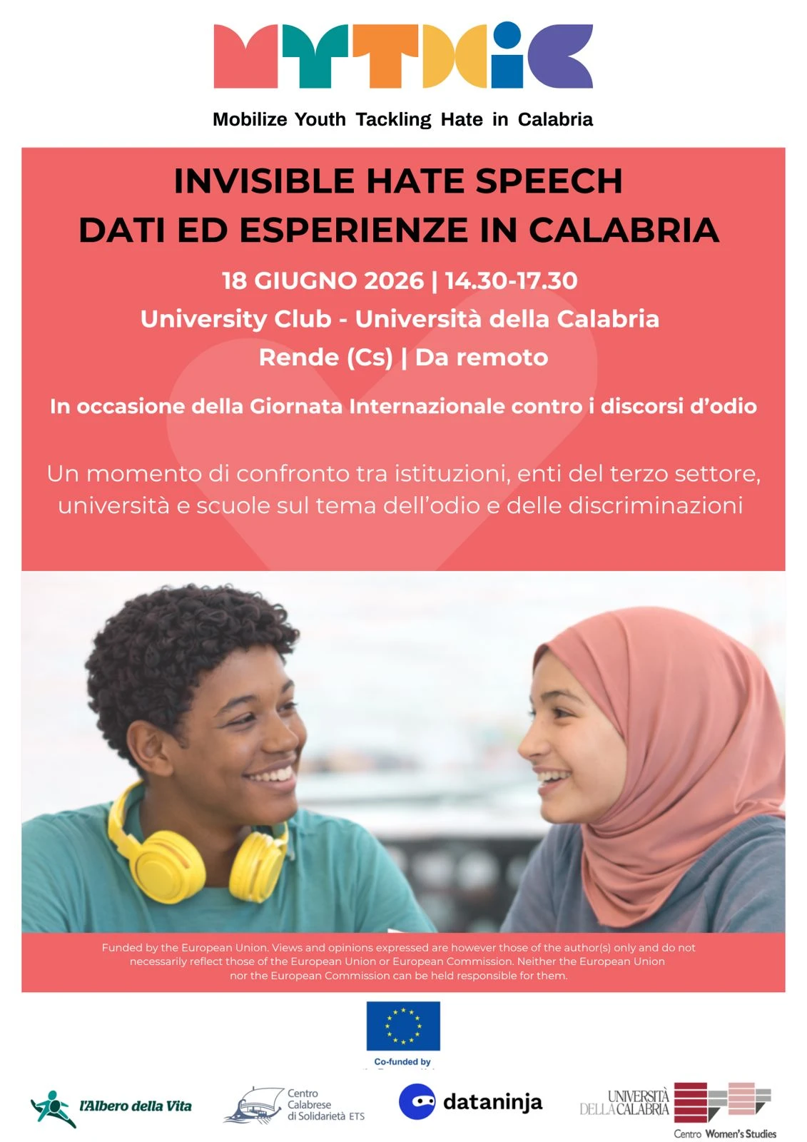 “Invisible Hate Speech-Dati ed esperienze in Calabria”: all’UniCal confronto su odio, discriminazioni e inclusione
