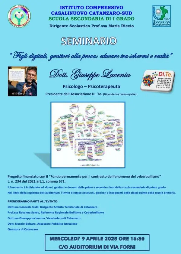 images “Figli digitali, genitori alla prova": se ne parlerà all’auditorium di via Forni&nbsp;a Catanzaro