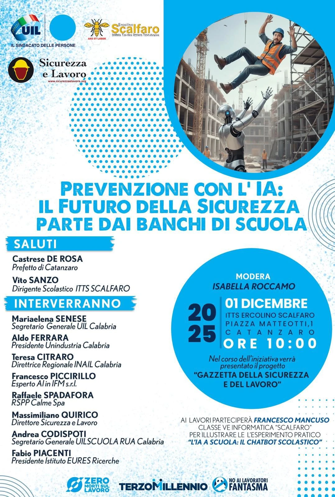 Al'ITTS Scalfaro di Catanzaro incontro su Intelligenza artificiale e sicurezza promosso da UIL