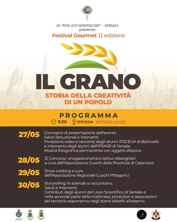 images Sersale, tutto pronto per il Festival Gourmet – II Edizione: “Il Grano. Storia della Creatività di un Popolo”