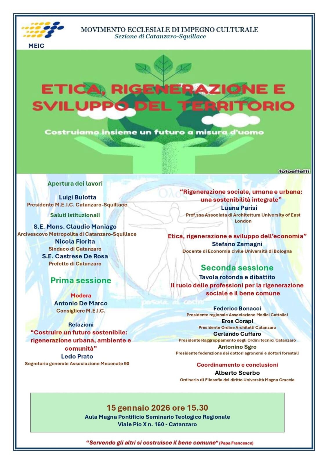 images Catanzaro, "Etica, rigenerazione e sviluppo del territorio": confronto a più voci promosso dal Meic