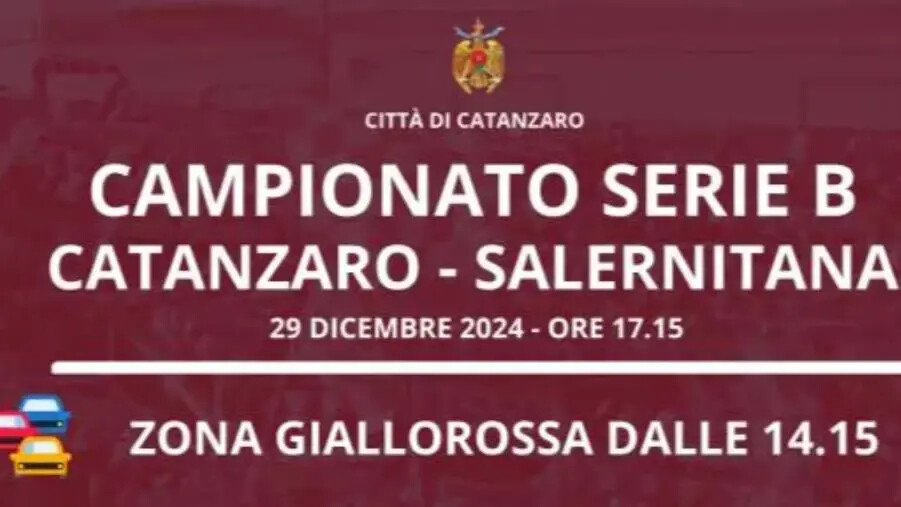 images Zona Giallorossa per Catanzaro - Salernitana: le disposizioni su traffico, viabilità e parcheggi&nbsp;