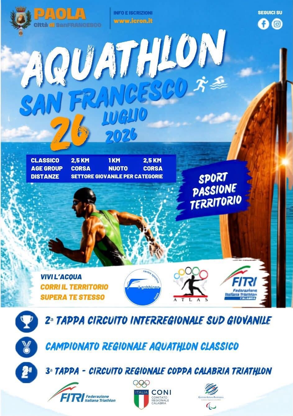Paola, cresce l'attesa per la gara di Aquathlon del Trofeo San Francesco images Paola, cresce l'attesa per la gara di Aquathlon del Trofeo San Francesco