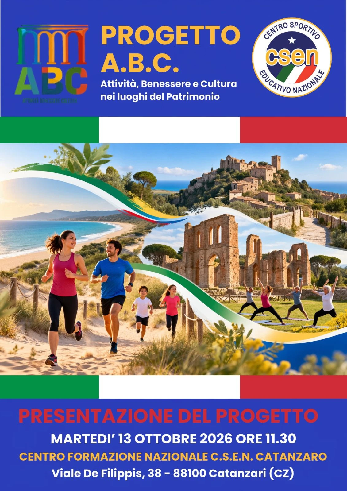 Attività, Benessere, Cultura nei luoghi del patrimonio: presentato il progetto A.B.C. del CSEN Catanzaro