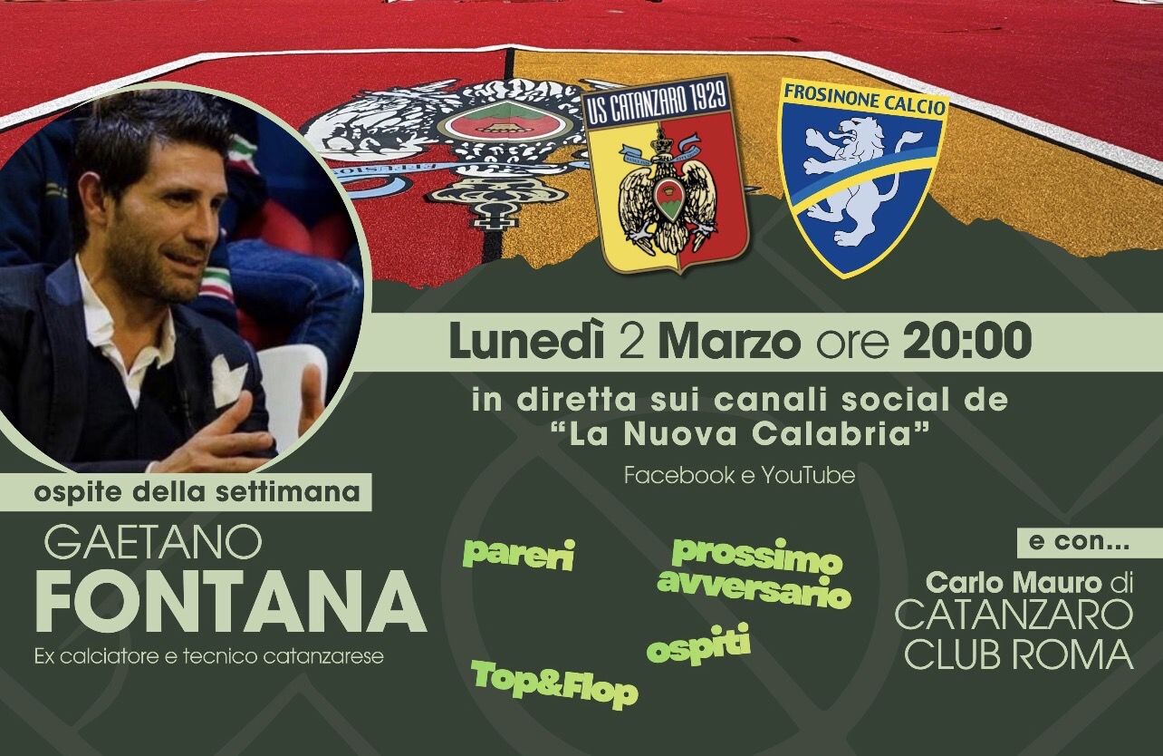 images C’mon Eagles Serie B, post Catanzaro-Frosinone: ospite Gaetano Fontana