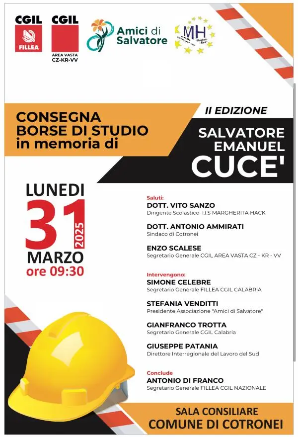 A Cotronei la seconda edizione della consegna delle borse di studio dedicate a Salvatore Emmanuel Cucè images A Cotronei la seconda edizione della consegna delle borse di studio dedicate a Salvatore Emmanuel Cucè