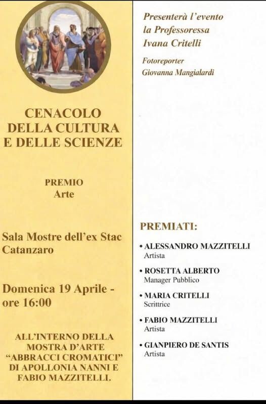 images Catanzaro, all'Ex Stac Premio arte del "Cenacolo delle Scienze e della Cultura"