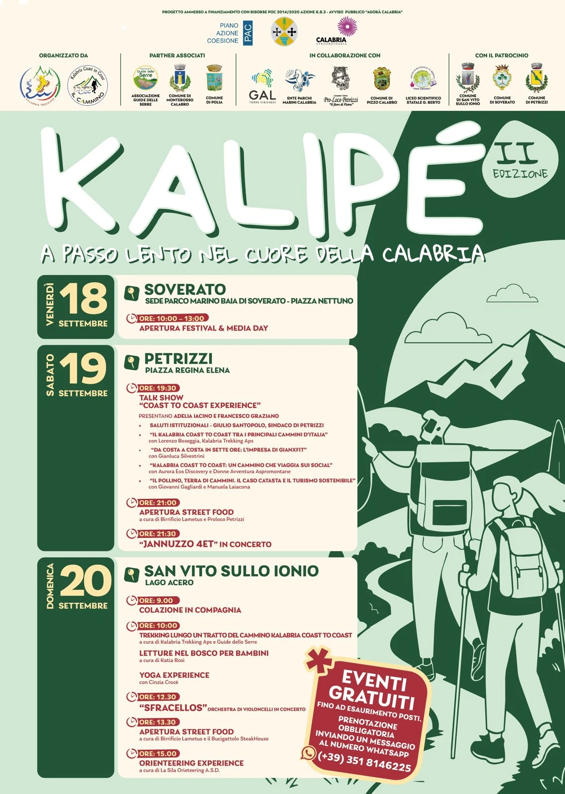 Kalipè 2026: 3 giorni di appuntamenti lungo il tratto ionico del Cammino Kalabria coast to coast