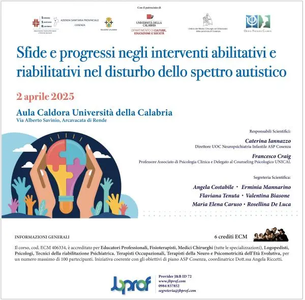 images 'Giornata mondiale per la consapevolezza sull’Autismo', convegno a più voci all'Unical  