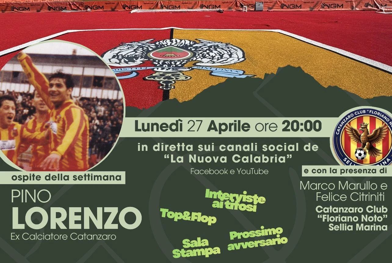 C’mon Eagles Serie B post Catanzaro-Spezia, ospite l’ex attaccante giallorosso Pino Lorenzo