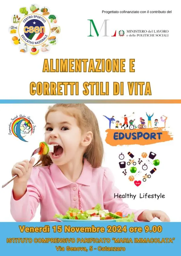 images A Catanzaro ha preso il via il progetto “Edusport”: l'educazione alimentare sbarca a scuola  
