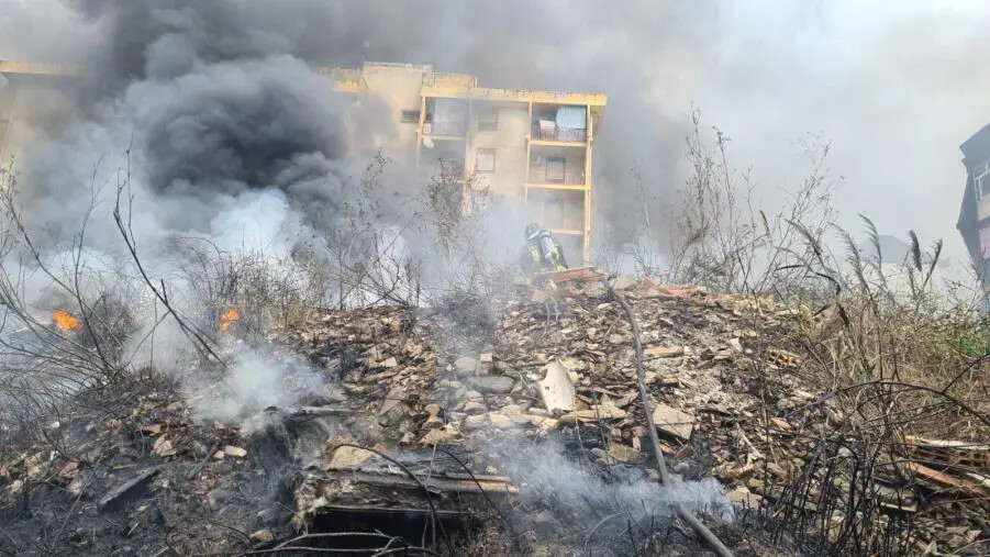 images Catanzaro, rogo nella zona sud: intervento dei vigili del fuoco