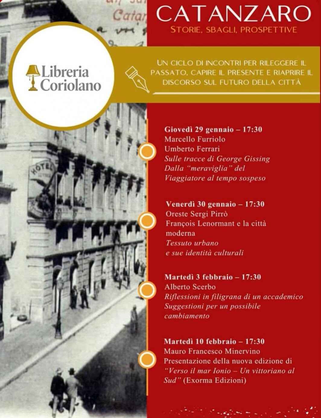 images La Libreria Coriolano presenta un ciclo di incontri su passato, presente e futuro di Catanzaro  