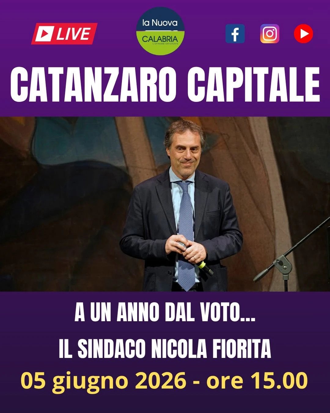 Catanzaro Capitale, a un anno dal voto: parla il sindaco Fiorita (DIRETTA ORE 15)