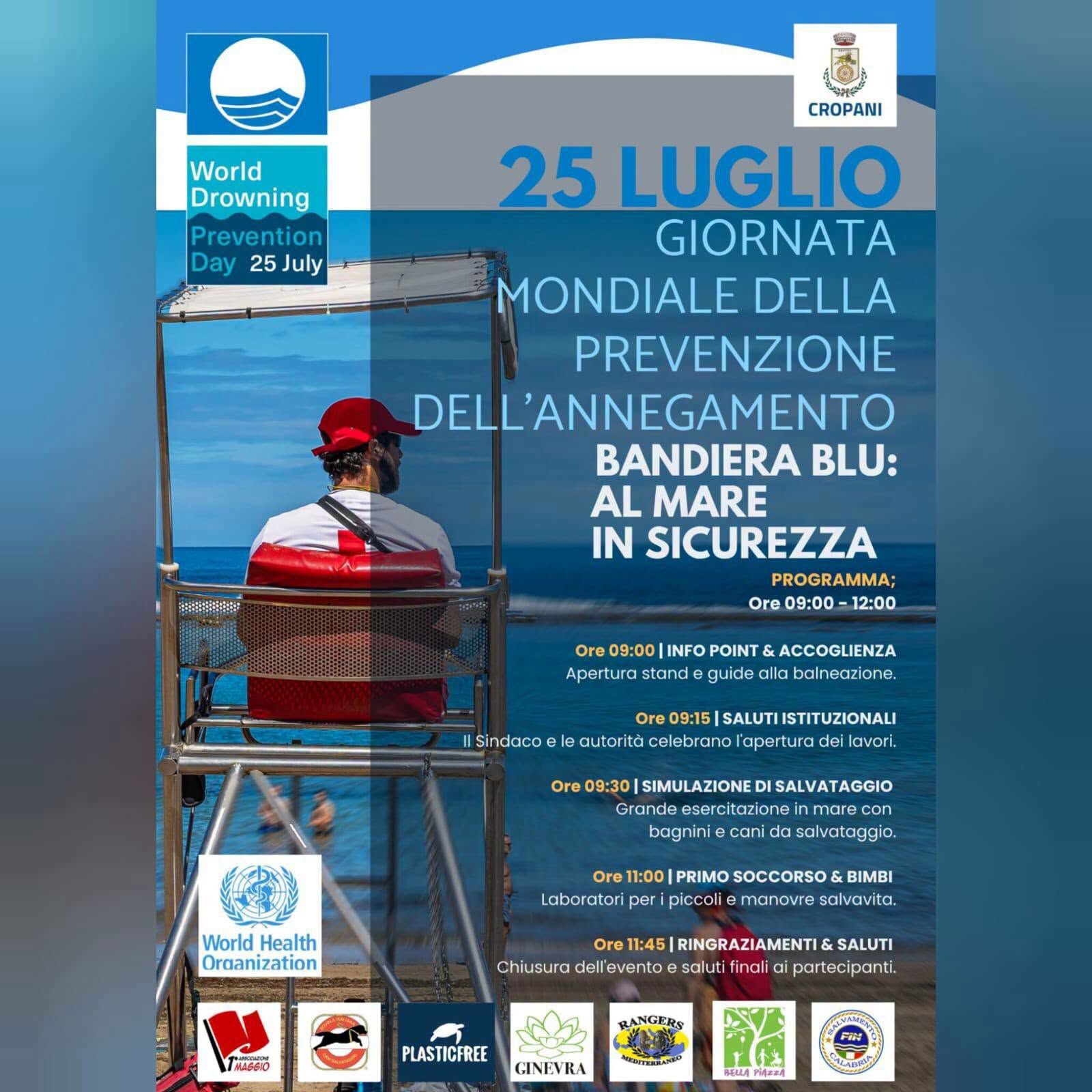 images World Drowning Prevention Day: a Cropani è tutto pronto per la giornata della sicurezza in mare
