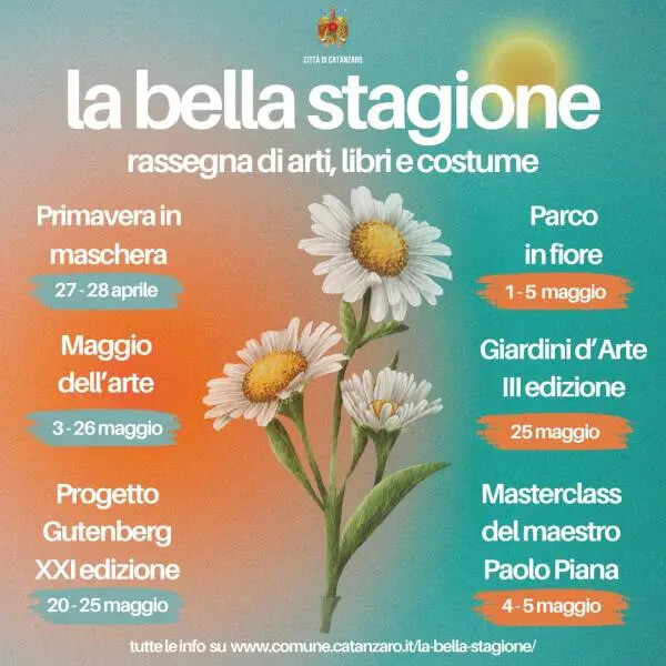 images “La Bella Stagione”: a Catanzaro una rassegna di libri, arte e costume animerà la Primavera