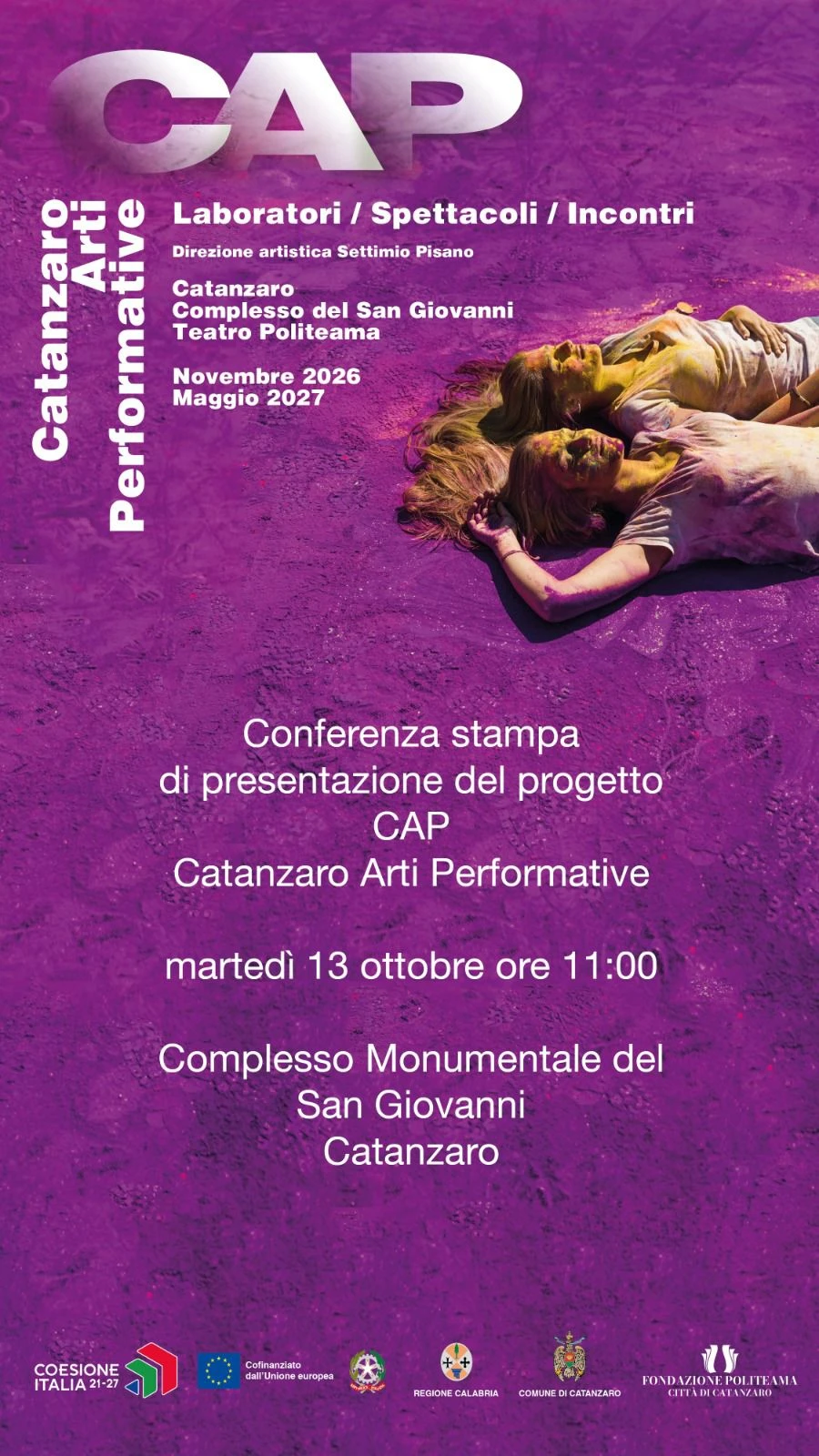"Cap- Catanzaro arti performative" si presenta alla città: appuntamento al Complesso monumentale San Giovanni 