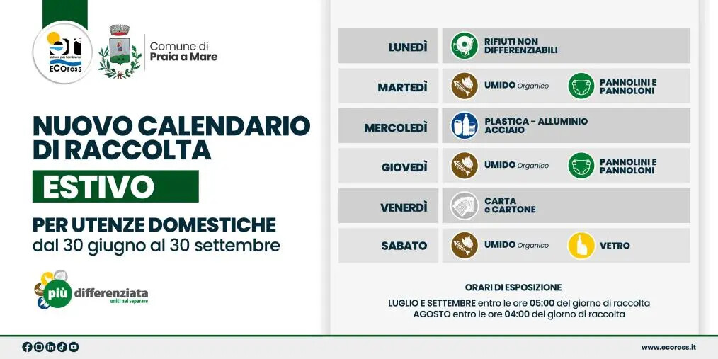 Potenziato per l'estate il servizio di raccolta dei rifiuti a Praia a Mare images Potenziato per l'estate il servizio di raccolta dei rifiuti a Praia a Mare