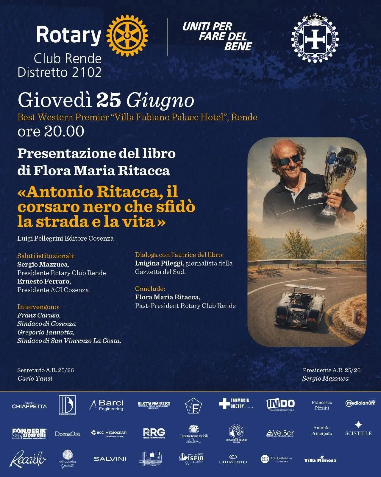 Il Rotary Club Rende ricorda il pilota cosentino Antonio Ritacca, soprannominato “il corsaro nero”

&nbsp;