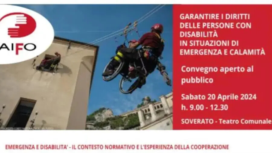 Disabilità, emergenza e calamità naturali: incontro a Soverato images Disabilità, emergenza e calamità naturali: incontro a Soverato
