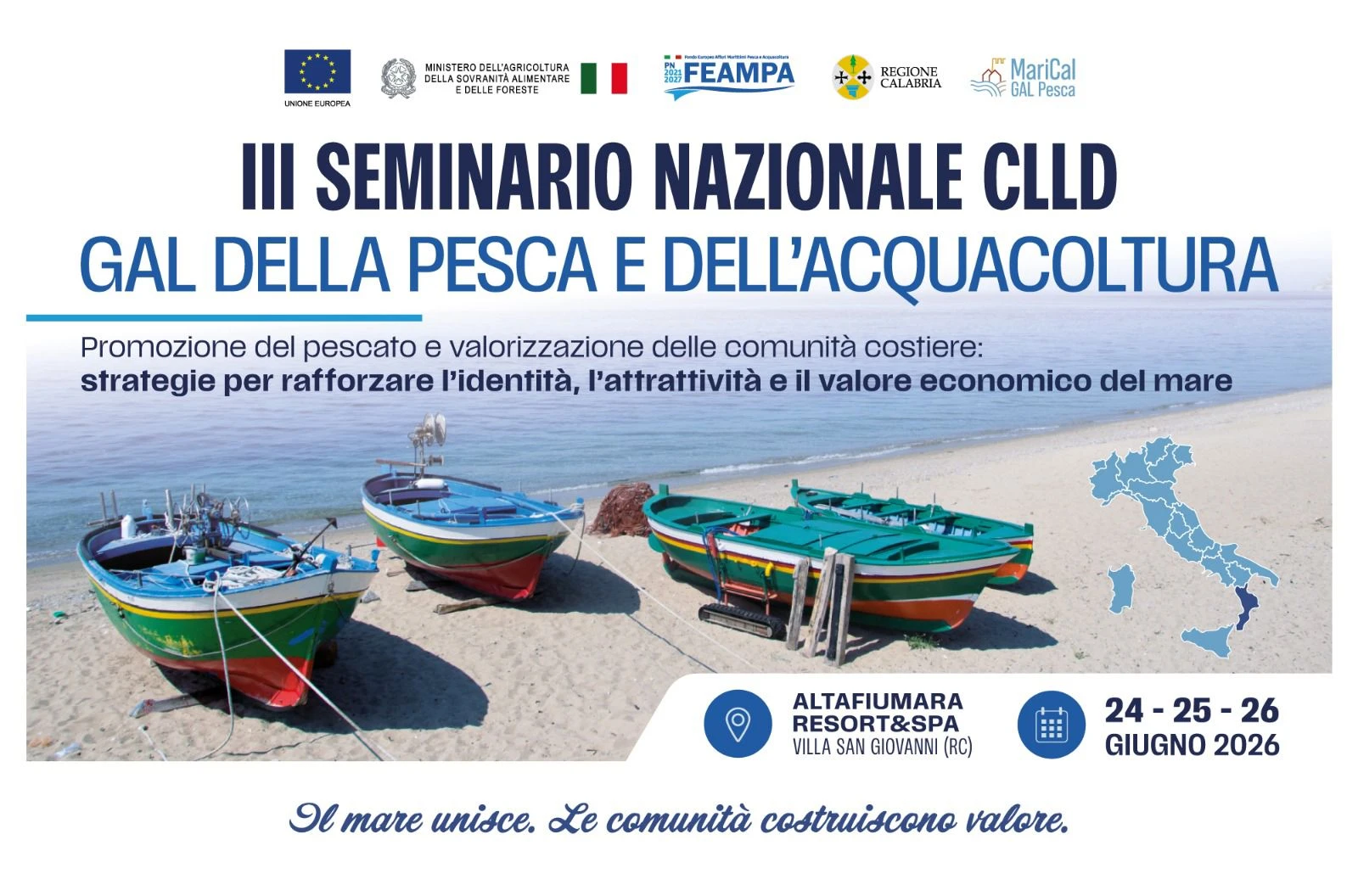 A Villa San Giovanni il III Seminario Nazionale CLLD dei GAL della Pesca e dell’Acquacoltura