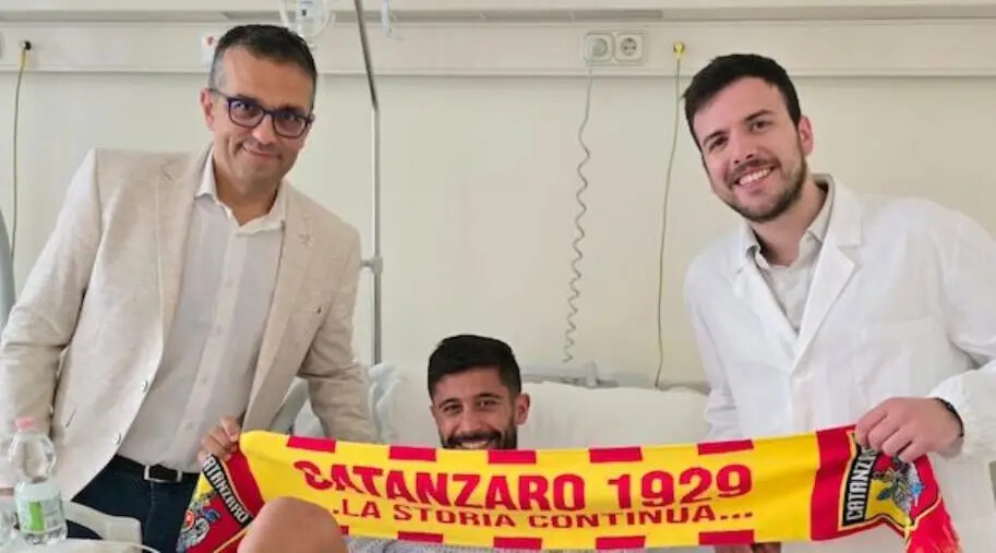 images Us Catanzaro 1929, perfettamente riuscito intervento al menisco per Verna