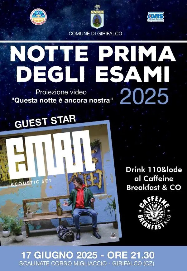 images "Notte prima degli esami" a Girifalco con la musica di Eman 