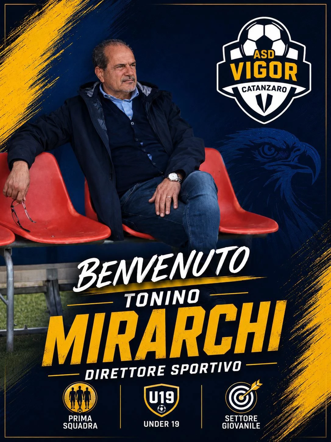La Vigor Catanzaro è lieta di annunciare l’ingresso di Tonino Mirarchi nel ruolo di direttore sportivo