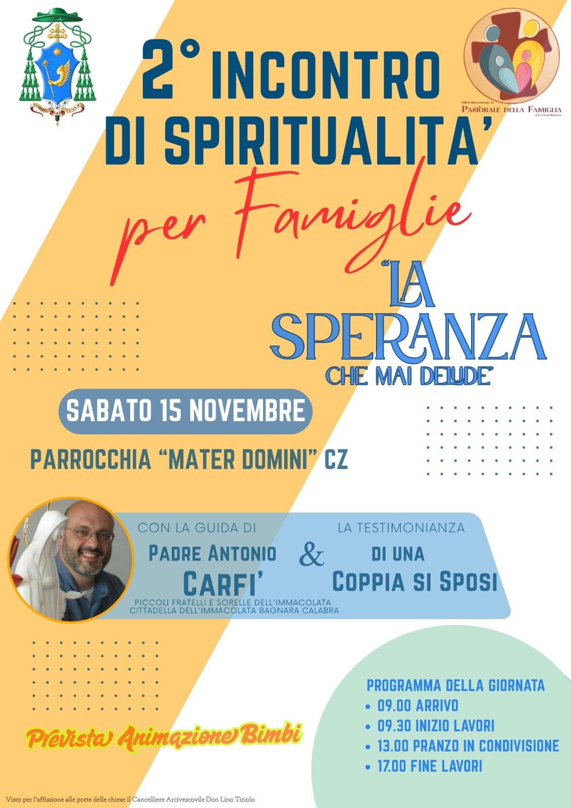 images "La speranza che mai delude": sabato 15 novembre il 2° Incontro di Spiritualità per famiglie della Diocesi di Catanzaro-Squillace
