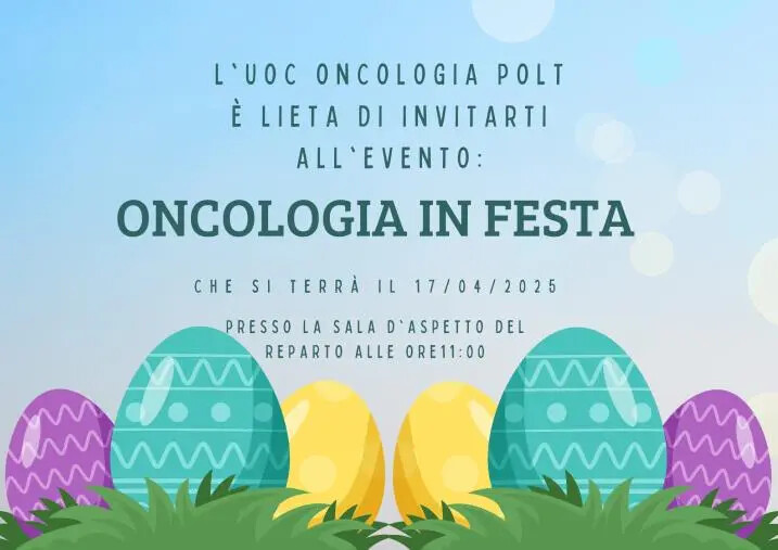 A Lamezia "Buona Pasqua in Oncologia": appuntamento giovedì 17 aprile images A Lamezia "Buona Pasqua in Oncologia": appuntamento giovedì 17 aprile