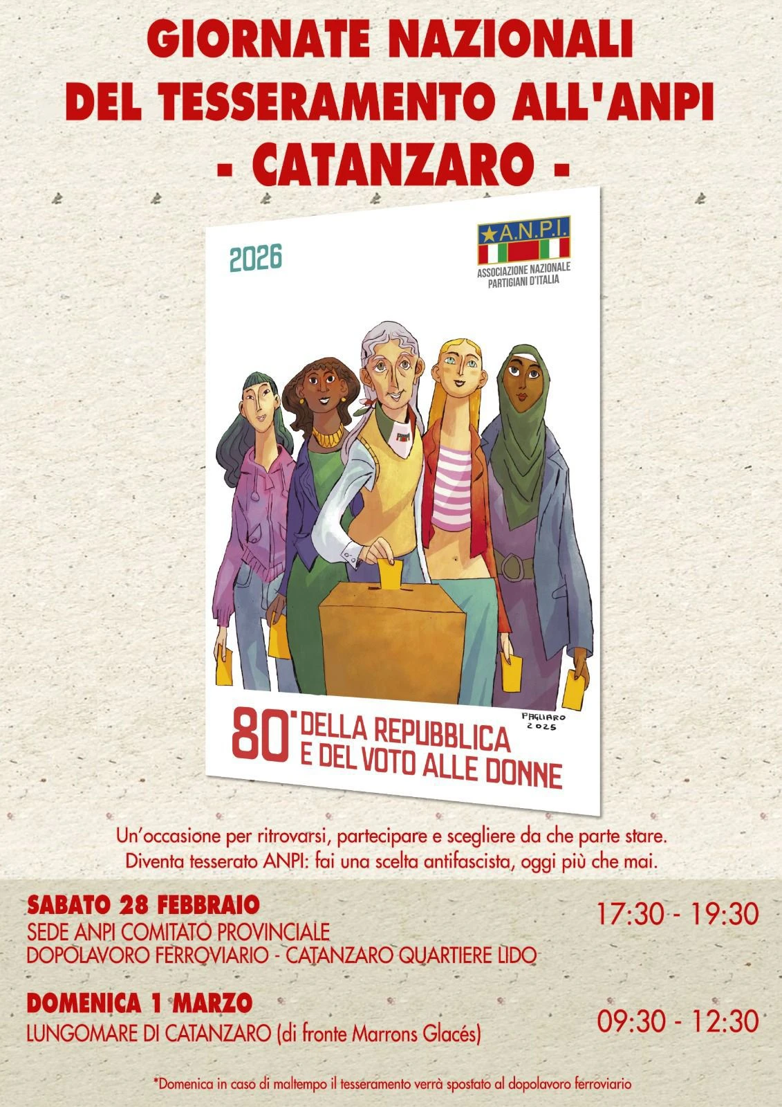 Tesseramento, anche l'Anpi Catanzaro avvia la campagna 