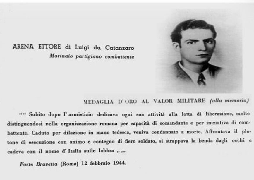 images Catanzaro, il valore della memoria: il partigiano e medaglia d’oro Ettore Arena avrà una sua via