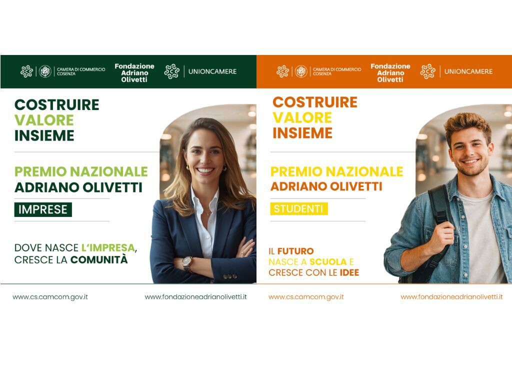 images La Camera di Commercio di Cosenza rilancia il Premio Olivetti: candidature dal 15 settembre per imprese e scuole