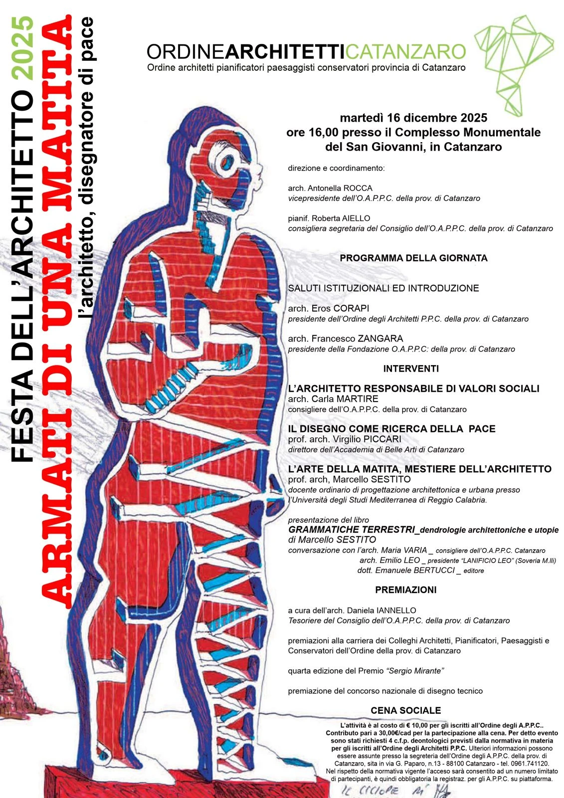 Tutto pronto per la tradizionale Festa dell’Architetto di fine anno