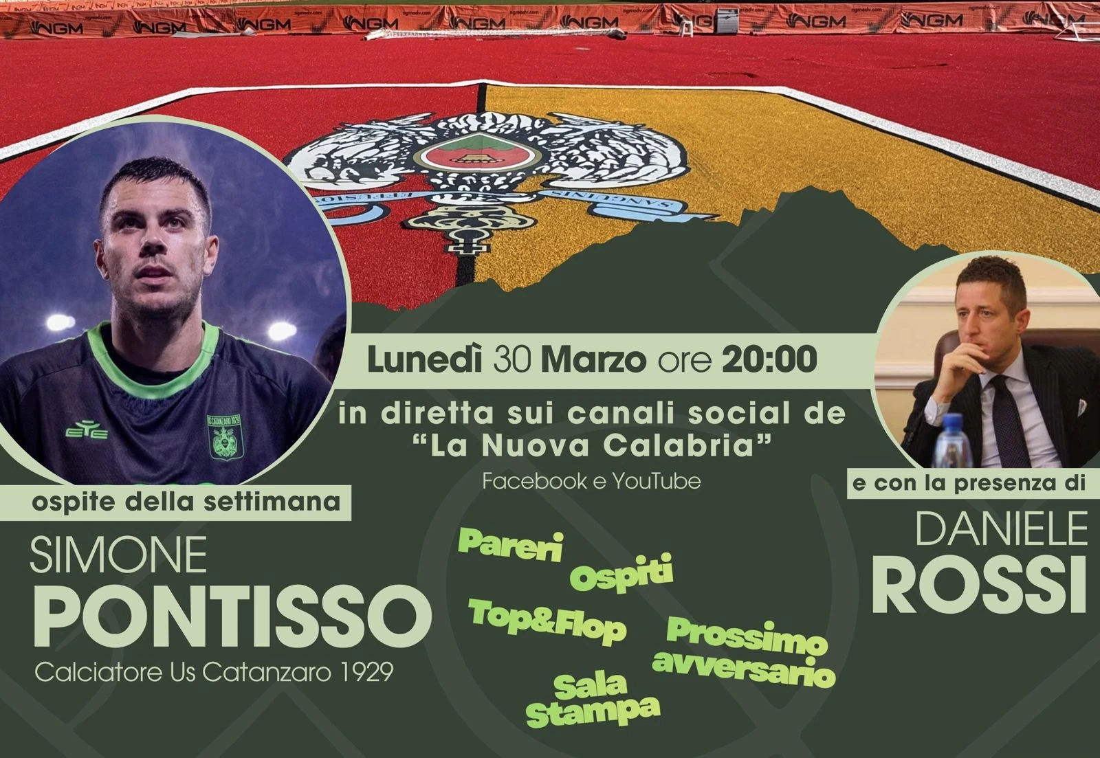 C’mon Eagles Serie B, ospiti in diretta Simone Pontisso e l’imprenditore Daniele Rossi