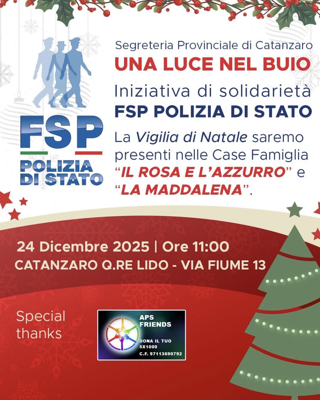images Catanzaro, l’Fsp Polizia porta il cuore ai bambini più fragili: Vigilia di Natale nelle case famiglia