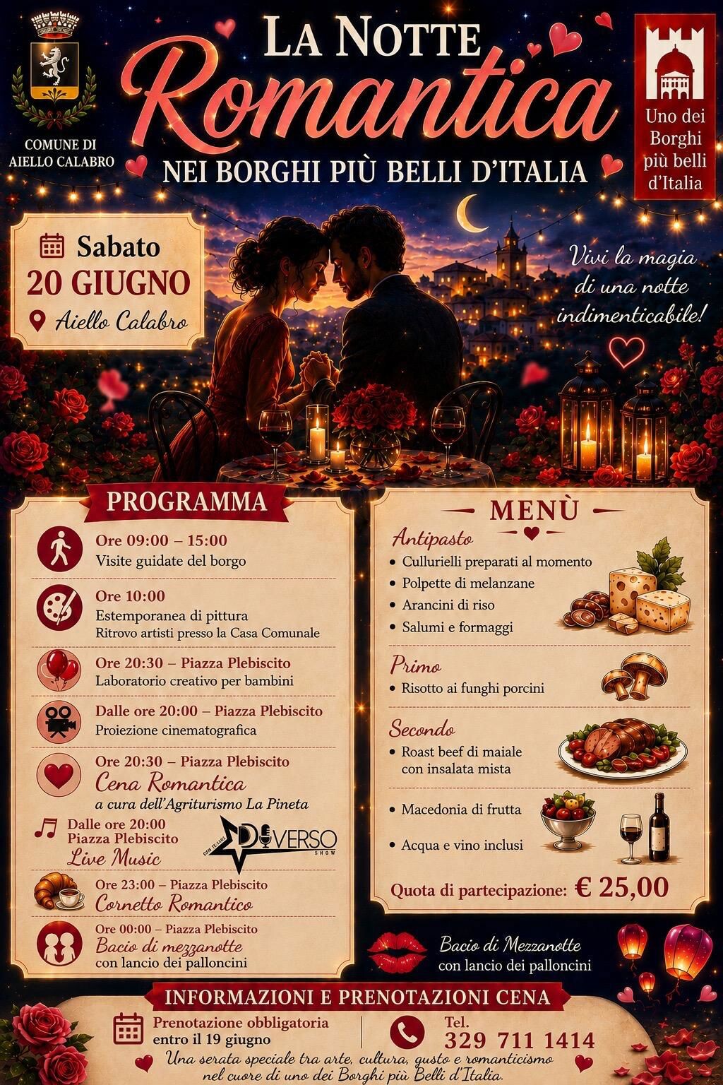 images Aiello Calabro celebra la Notte Romantica nei Borghi più Belli d'Italia